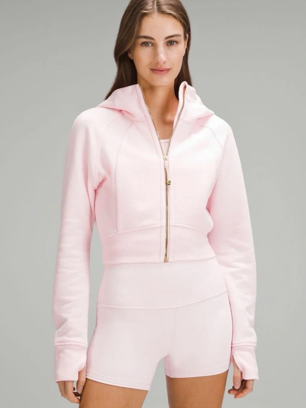 Lululemon scuba zip cropped hoodie